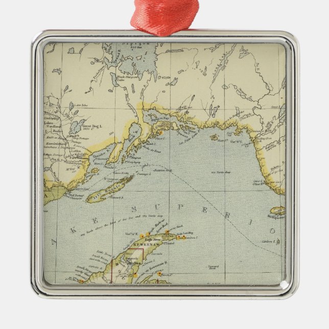 Ontario Kanada Julgransprydnad Metall (Framsidan)