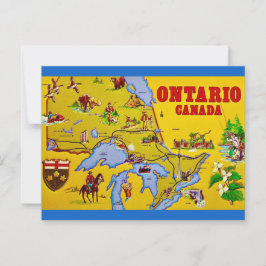 Ontario Kanada Retro vykort
