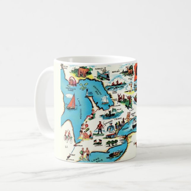 Ontario Kartmugg Kaffemugg (Framsida vänster)