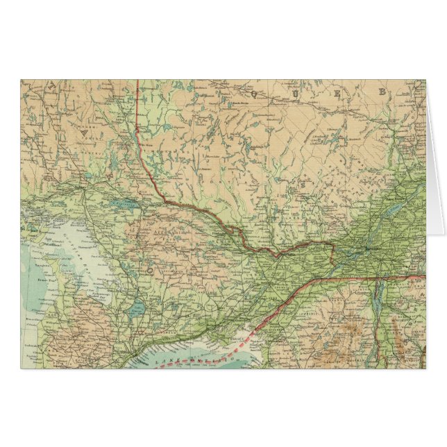 Ontario och Quebec Hälsningskort (Framsidan Horizontal)