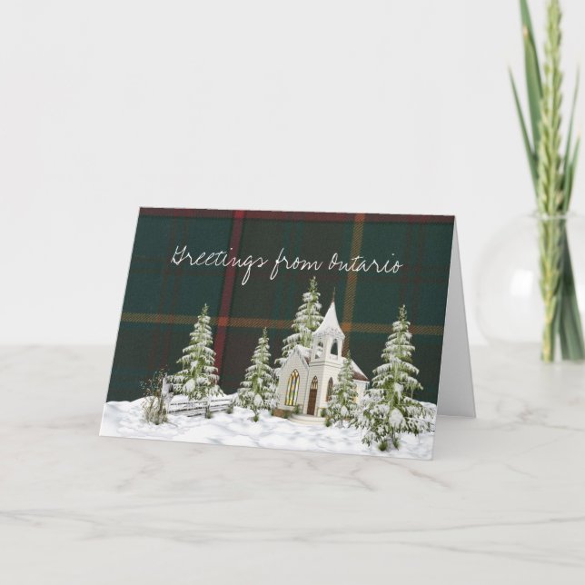 Ontario Original Provincial Tartan Helgkort (Framsida)