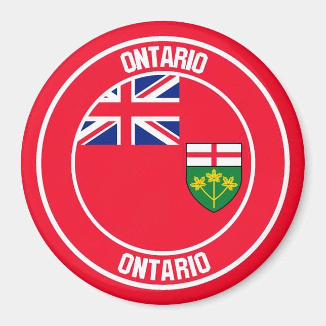 Ontario Round Emblem Magnet (Framsidan)