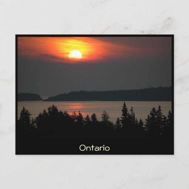 Ontario - Sjö Superior Sunset - vykort (Framsida)
