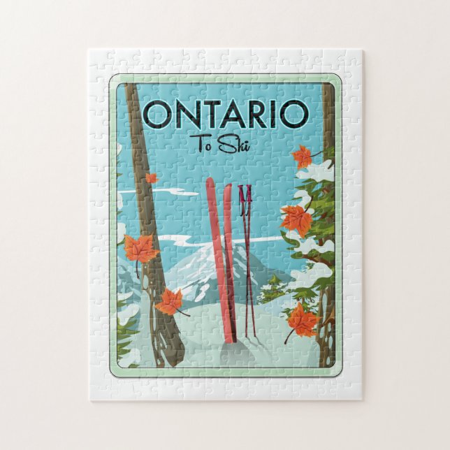 Ontario till Ski Pussel (Vertikal)
