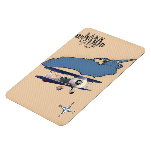 Ontariosjön USA Kanada karta Magnet (Vänstra Sidan)