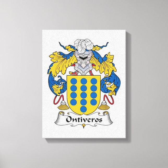 Ontiveros Family Crest Canvastryck (Framsida)