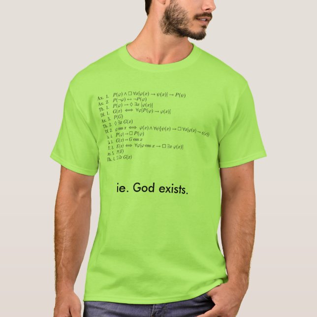 Ontologiskt bevis tee shirt (Framsida)