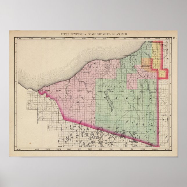 Ontonagon County Michigan Poster (Framsidan)