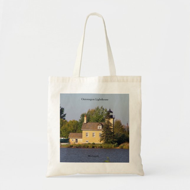 Ontonagon Lighthouse 2023 tote bag Tygkasse (Framsidan)