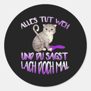 Ontr och du säger Laugh Runt Klistermärke
