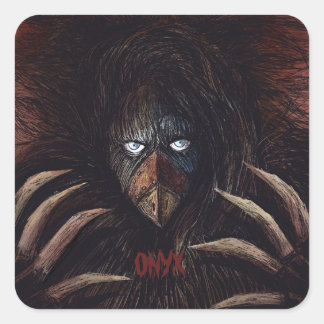 Onyx Classic Square-etikett Fyrkantigt Klistermärke