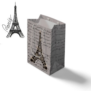 Onyx Eiffel Torn Medium Gift Bag