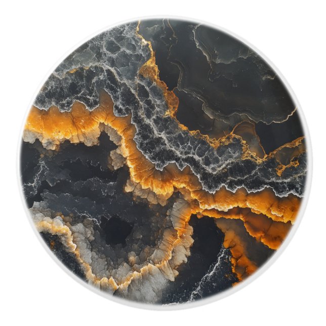 Onyx Gemstone Nature Mönster Knopp (Framsidan)