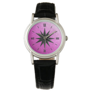 Onyx-kompass ro - bakgrundsbild av orchid-glas armbandsur
