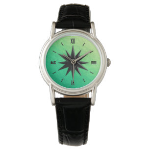 Onyx-kompass ro - grönt av peridot-glas armbandsur