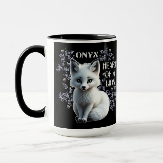 Onyx - Lejonhjärta Svart Mugg (Vänster)