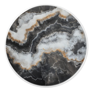 Onyx Nature Gem Mönster Knopp