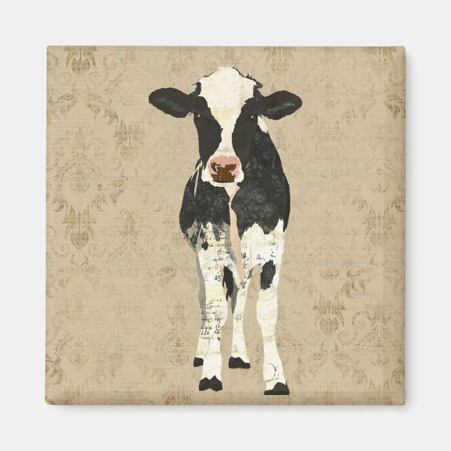 Onyx & Pearl Cow Magnet (Framsidan)
