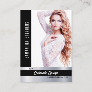 Onyx Shine Pageantfoto Visitenkort Visitkort