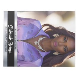 Onyx Shine Stor Foto Pageant Autograf Notisblock Anteckningsblock