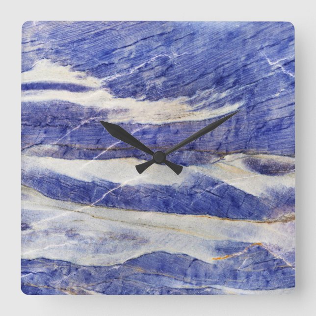 Onyx Stone Mönster Acrylic Wall Clock Fyrkantig Klocka (Framsida)