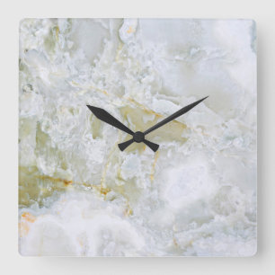 Onyx Stone Mönster Acrylic Wall Clock Fyrkantig Klocka