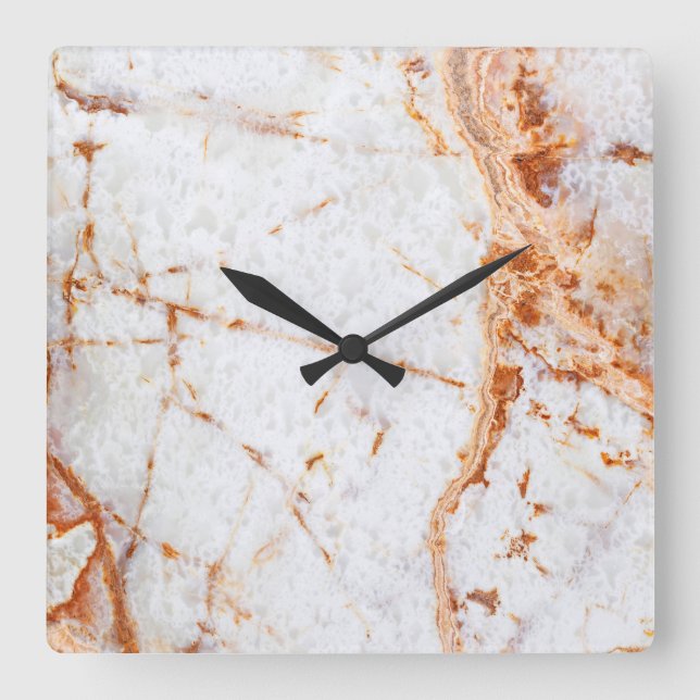 Onyx Stone Mönster Acrylic Wall Clock Fyrkantig Klocka (Framsida)