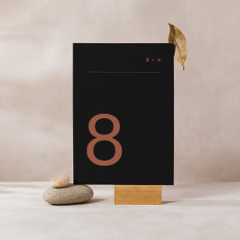 Onyx Tuxedo Terracotta Modern Premium-Elegant Bordsnummer