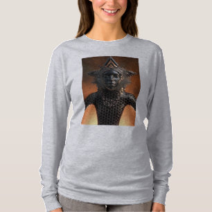 Onyxkejsarinnan Svart Guld Futuristiskt Porträtt T Shirt