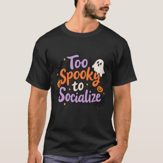 oo Kuslig att umgås Rolig Halloween-design T-shirt