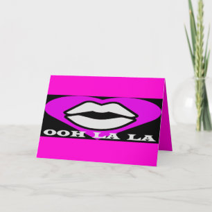 OO La Design rosa och svart skönhetstema Fransk Kort