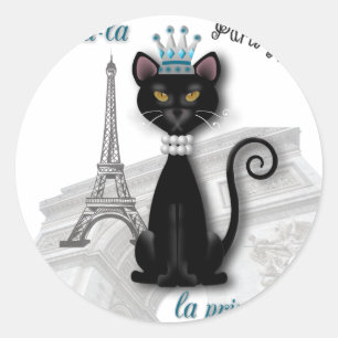 Oo-la-la fransk kattungePrincess Runt Klistermärke