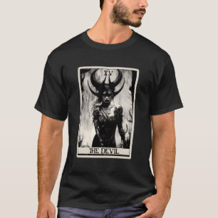Oockult Mörk Art-skräck Djävulen Tarot Card T Shirt