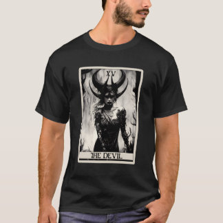 Oockult Mörk förskräckt Djävulen-Tarot Card T Shirt