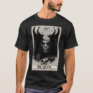 Oockult Mörk Horror Djävulen Tarot Card T Shirt