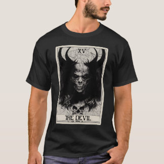 Oockult Mörk Horror Djävulen Tarot Card T Shirt