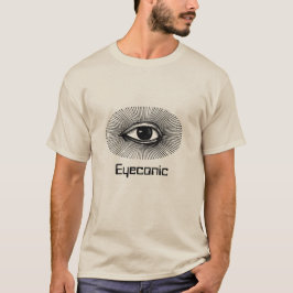 Oockult Öga Eyeconic Graphic Black Roligt Typograp T Shirt