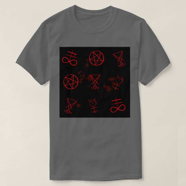 Oockult Symbols T Shirt (Design framsida)
