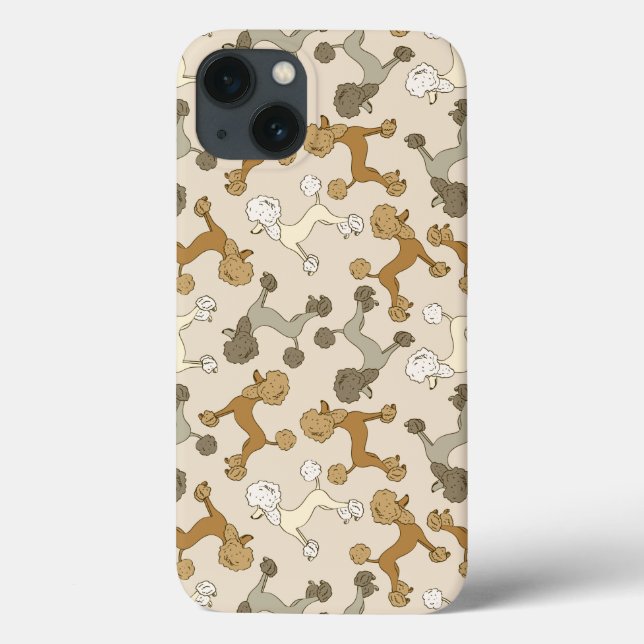 "Oodlar av Pudel" Fransken Pudel iphone case (Baksida)
