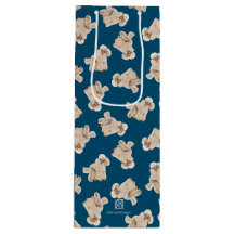 Oodlar av Pudel (vit på blå Personlig)