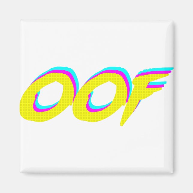 OOF Retro Neon Graphic Magnet (Framsidan)