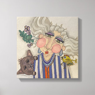"Ooh La La" Whimsisk Porträtt Canvastryck