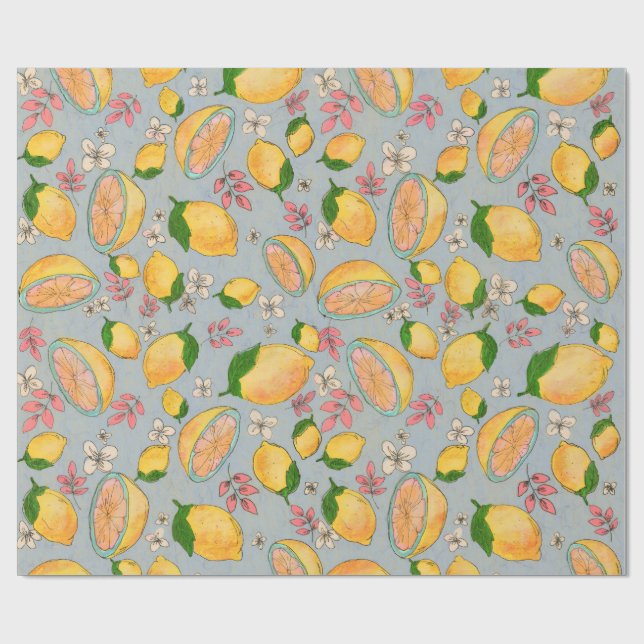 Ooh Lemon Wrapping Paper 2 Presentpapper (Platt)