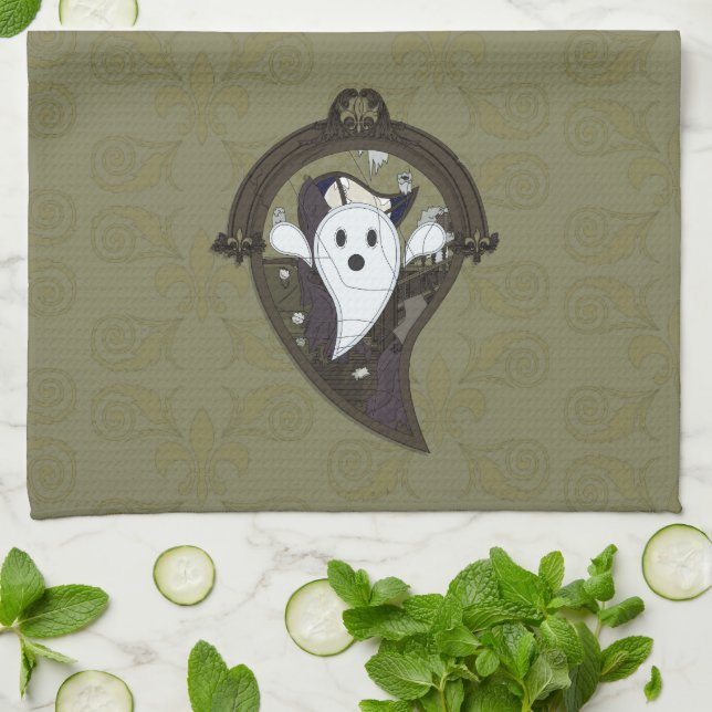 Ooh the Ghost Handduken Kökshandduk (Vikta)
