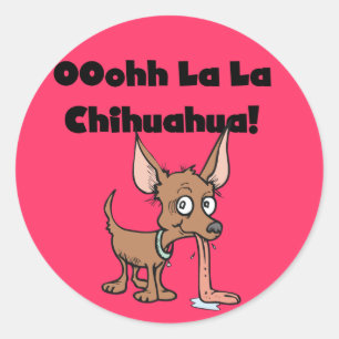 Oohh La Chihuahua T-shirts and Gifts Runt Klistermärke
