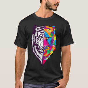 Oohotad tigerkatts ansikte t shirt