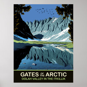Oolah Valley i Itkillik, Gates of Arctic Poster