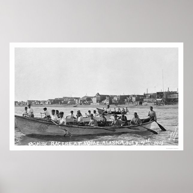 Oomiak Racers Nome, Alaska 1915 Poster (Framsidan)