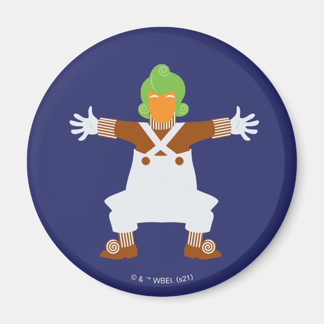 Oompa Loompa Arm ut Magnet (Framsidan)