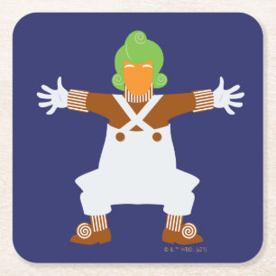 Oompa Loompa Arm ut Underlägg Papper Kvadrat